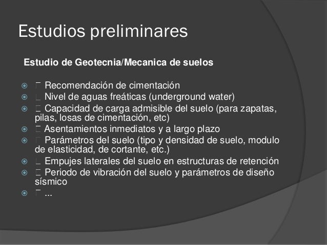 Que Son Los Trabajos Preliminares Estudios preliminares