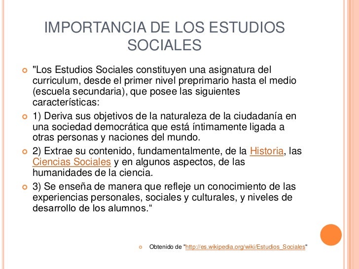 Estudios Sociales I CICLO
