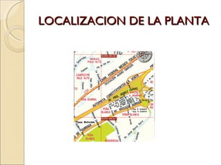 LOCALIZACION DE LA PLANTA 