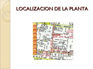 LOCALIZACION DE LA PLANTA 