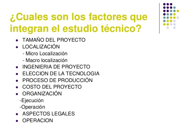 Estudio tecnico Estudio tecnico