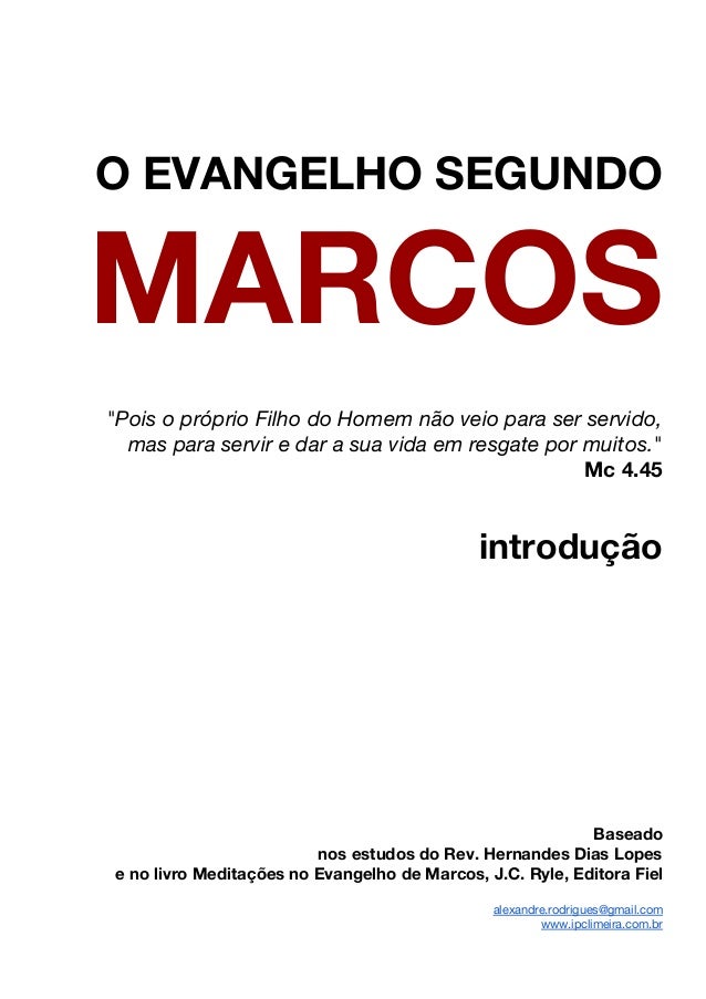 Estudo Evangelho de Marcos Introdução