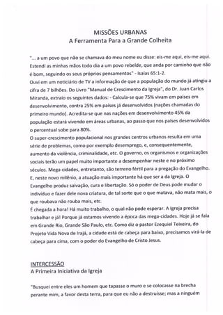 Estudo 06   missões urbanas