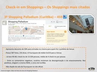 Check-­‐in	
  em	
  Shoppings	
  –	
  Os	
  Shoppings	
  mais	
  citados	
  

        3º	
  Shopping	
  Palladium	
  (Curi...