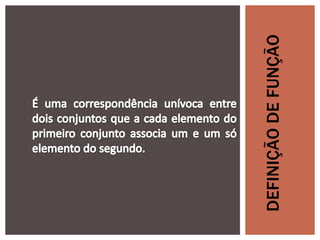 DEFINIÇÃO DE FUNÇÃO
 