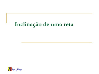 Prof. Jorge
Inclinação de uma reta
 