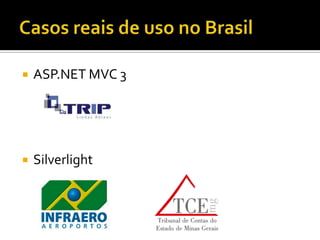 Casos reais de uso no BrasilASP.NET MVC 3Silverlight