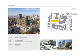 LISTA DE OBRAS
69
OBRA 	 DE KAREL DOORMAN (galeria comercial preexistente)
LOCAL 	 ROTTERDAM, THE NETHERLANDS
PROJETO	 IBELINGS VAN TILBURG ARCHITECTEN
ANO	 2012 (1948 ORIGINAL)
ÁREA 	 25.000 m2 (10.500ampliação + 11.500 + 3.000)
USOS	HABITACIONAL
	 COMERCIAL
|figura C045|
vista aérea
|figura C046|
planta de situação
|figura C047|
|figura C048|
escala G
 