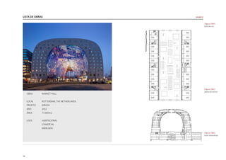 LISTA DE OBRAS
74
OBRA 	 MARKET HALL
LOCAL 	 ROTTERDAM, THE NETHERLANDS
PROJETO	 MRVDV
ANO	2012
ÁREA 	 77.200m2
USOS	HABITACIONAL
	 COMERCIAL
	 MERCADO
|figura C064|
vista da rua
|figura C065|
planta do térreo
|figura C066|
corte transversal
escala U
 