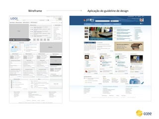 Wireframe Aplicaç ão do guideline de design 