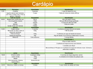 Cardápio
 