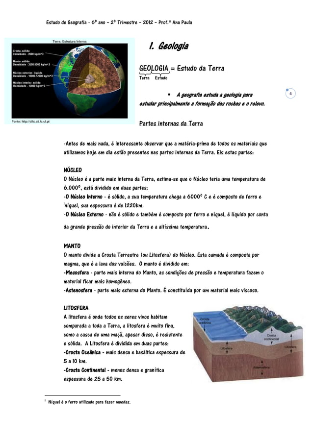 Estudo de geografia. 2 trimestre | PDF