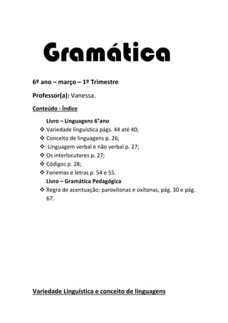 Português - Teste de Gramática 14 de Marçoo, PDF, Assunto (gramática)