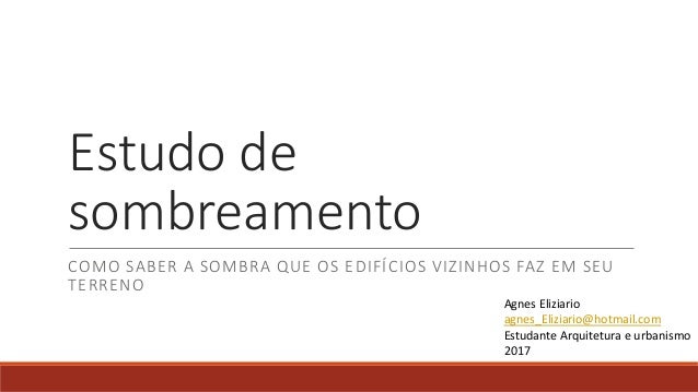 estudo de sombreamento