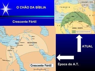 ATUALATUAL
Época do A.T.Época do A.T.
Crescente FértilCrescente Fértil
O CHÃO DA BÍBLIAO CHÃO DA BÍBLIA
 