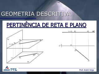 GEOMETRIA DESCRITIVA

 PERTINÊNCIA DE RETA E PLANO




                         Prof. André Veiga
 
