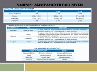SARESP – AGRUPAMENTO EM 4 NÍVEIS 
 