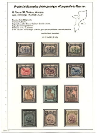Selos emitidos na Companhia do Niassa (2.º painel)