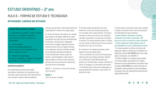 166 | 220 Caderno de Estudo Orientado - Pernambuco
AULA 8 – FORMAS DE ESTUDO E TECNOLOGIA
ESTUDO ORIENTADO – 2º ano
ATIVIDADE: CARTAS DE ESTUDO
estudar que permite o desenvolvimento da
capacidade de síntese e de organização.
As cartas de estudo não devem ser usadas
para todas as situações. Relembre os(as)
estudantes de outras formas diversificadas
de estudos, que possuem integração
entre texto e imagem, algumas já vistas
anteriormente como os mapas mentais
e os esquemas. Quizzes também podem
ser produzidos pelos(as) estudantes
e são considerados meios visuais de
facilitar a aprendizagem. Importante é
o(a) estudante construir esses meios de
estudo, pois esse processo já representa
uma forma de se aprender.
PARTE 1: Criando as Cartas de Estudo
(50 minutos)
Opção 1
Criar as cartas no papel
1. Oriente os(as) estudantes para que
elaborem cartas de estudo que possam
ser trocadas entre os(as) demais. É possível
montar um banco de cartas com assuntos
variados e guardá-lo na sala para consultas
e estudos. Ou o(a) estudante pode ir criando
as suas cartas e utilizá-las para seus estudos
pessoais em casa ou na escola.
2. Converse com os(as) estudantes sobre
algumas dicas de elaboração:
• Crie um baralho de Cartas de Estudo para
cada assunto que deseja abordar. Elabore
um cartão para cada informação que
precisa ser memorizada, sempre variando as
cores, as imagens e os formatos dos textos.
• O tamanho das cartas mais adequado é o
que seja fácil de manusear e que caiba na
palma da mão.
COMPETÊNCIA GERAL DA BNCC
2 – Pensamento científico, crítico e criativo
Exercitar a curiosidade intelectual,
o pensamento crítico, científico e a
criatividade.
5 – Cultura Digital
Utilizar tecnologias digitais de
comunicação e informação de forma
crítica, reflexiva e ética.
9 – Empatia e Cooperação
Exercitar a empatia, o diálogo, a resolução
de conflitos e a cooperação.
• Escreva textos curtos para cada carta, sintetize
as ideias de maneira clara. Esses textos podem
ser elaborados de duas maneiras:
- Ordem aleatória: ideal para conceitos,
vocabulário, fórmulas e expressões. Não
precisa ser lido em nenhuma ordem específica.
- Ordem sequencial: ideias ligadas entre si,
que dependem de uma compreensão anterior.
• Os textos podem ser feitos em forma de
pergunta, tópicos, frases para completar ou
definição pontual NA FRENTE da carta (Veja
alguns exemplos no QUADRO 1)
• Escolha imagens ou símbolos para ajudar
na memorização, que podem ser simples,
pontuais ou que representem uma ideia mais
completa (NO VERSO da carta). Esse tipo de
atividade auxilia bastante na aprendizagem
do público-alvo do atendimento educacional
especializado (AEE).
DESENVOLVIMENTO
Uma alternativa possível para os(as)
estudantes retomarem os conteúdos é por
meio das cartas de estudo. Elas representam
uma maneira criativa e descontraída de
 