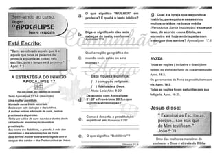 Estudos bíblicos   apocalipse a resposta
