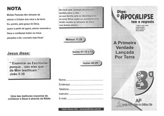 Estudos bíblicos   apocalipse a resposta