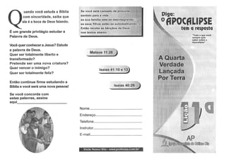 Estudos bíblicos   apocalipse a resposta