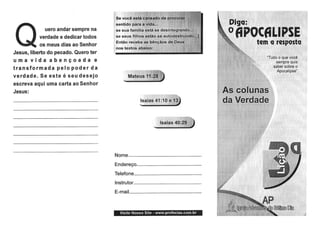 Estudos bíblicos   apocalipse a resposta