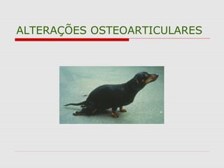 ALTERAÇÕES OSTEOARTICULARES
 