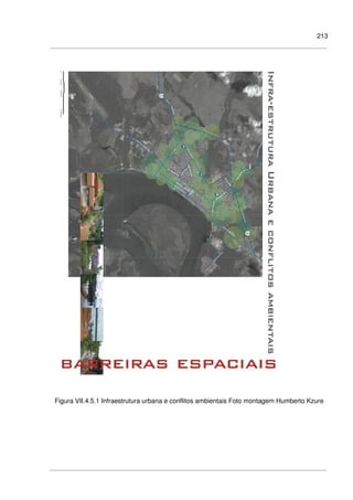 213
Figura VII.4.5.1 Infraestrutura urbana e conflitos ambientais Foto montagem Humberto Kzure
 