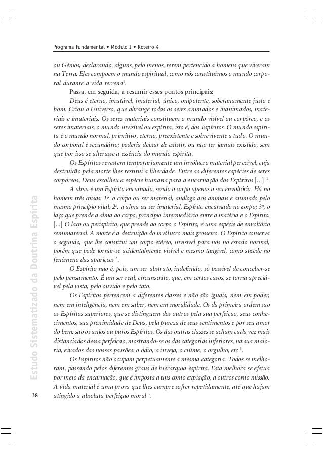 Apostila ESDE - Tomo I - Estudo Sistematizado Doutrina Espirita