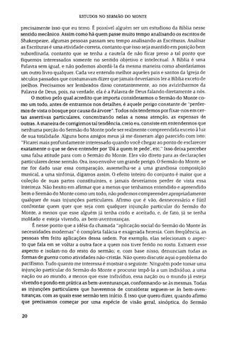 Estudos no sermão do monte   d.m.lloyd jones