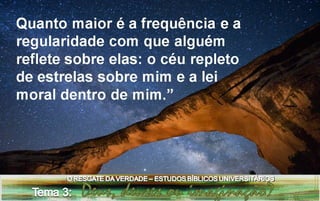 Estudo bíblico universitário tema 3
