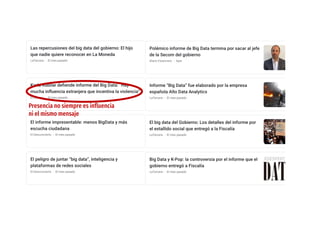 Correlación no implica Causalidad
Presencia no siempre es InfluenciaPresencia no siempre es influencia
ni el mismo mensaje
 