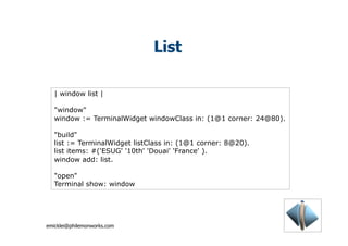 Terminal Widgets | PDF