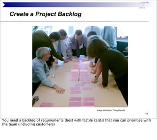 Create a Project Backlog




                                                        image attribution: Thoughtworks
     ...