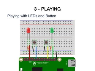 3 - PLAYING
Playing with LEDs and Button
 