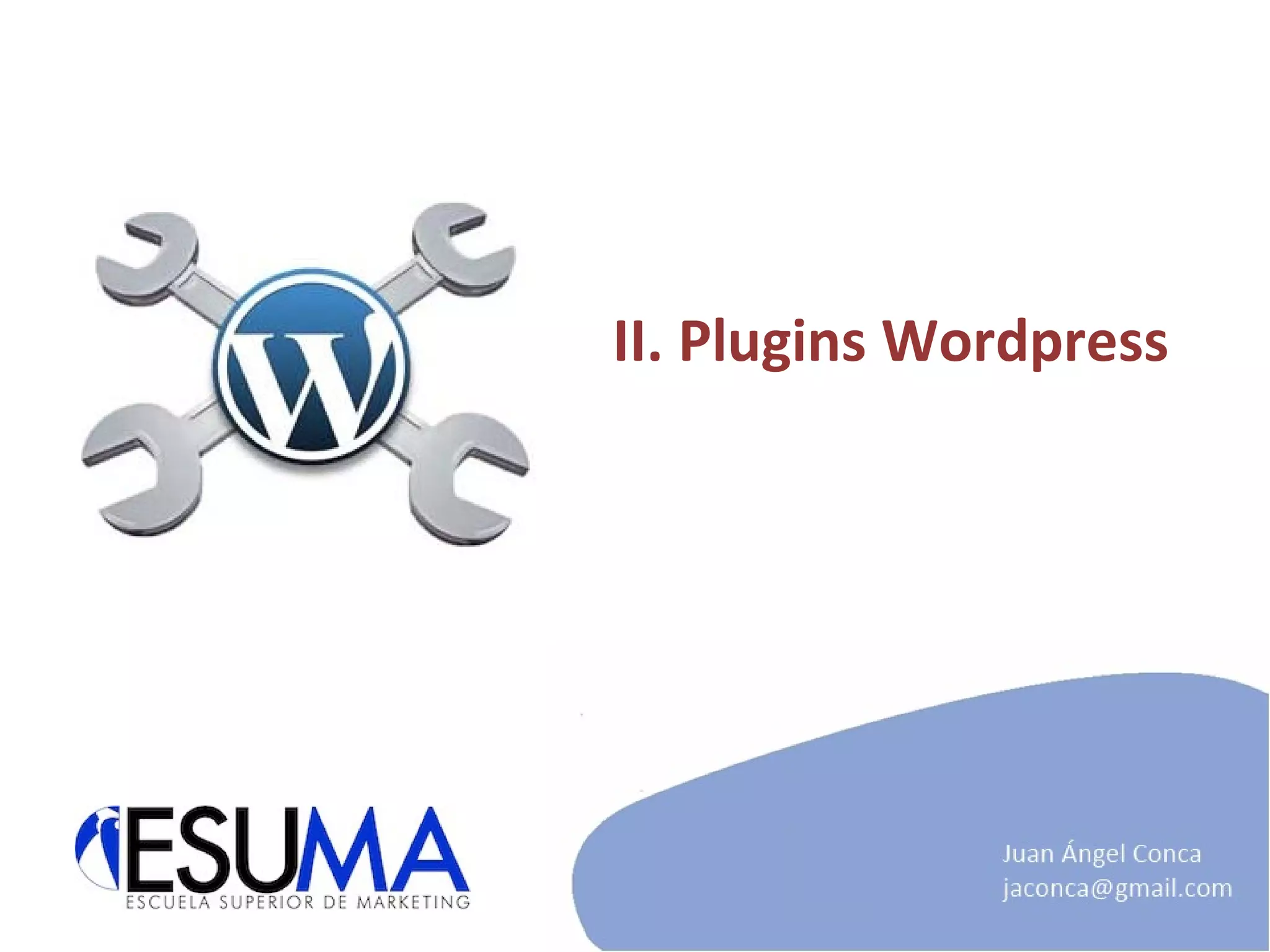 II. Plugins Wordpress 
