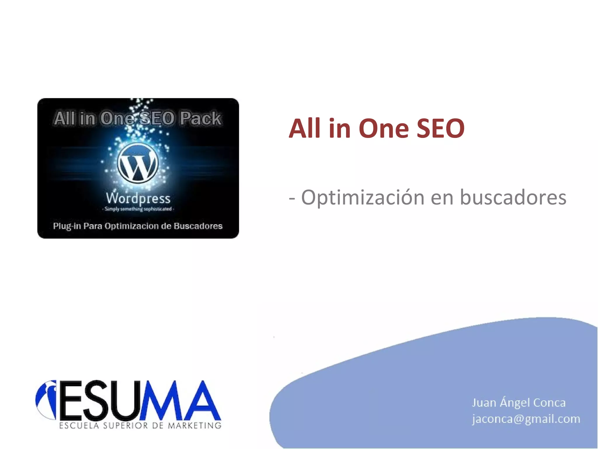 All in One SEO - Optimización en buscadores 