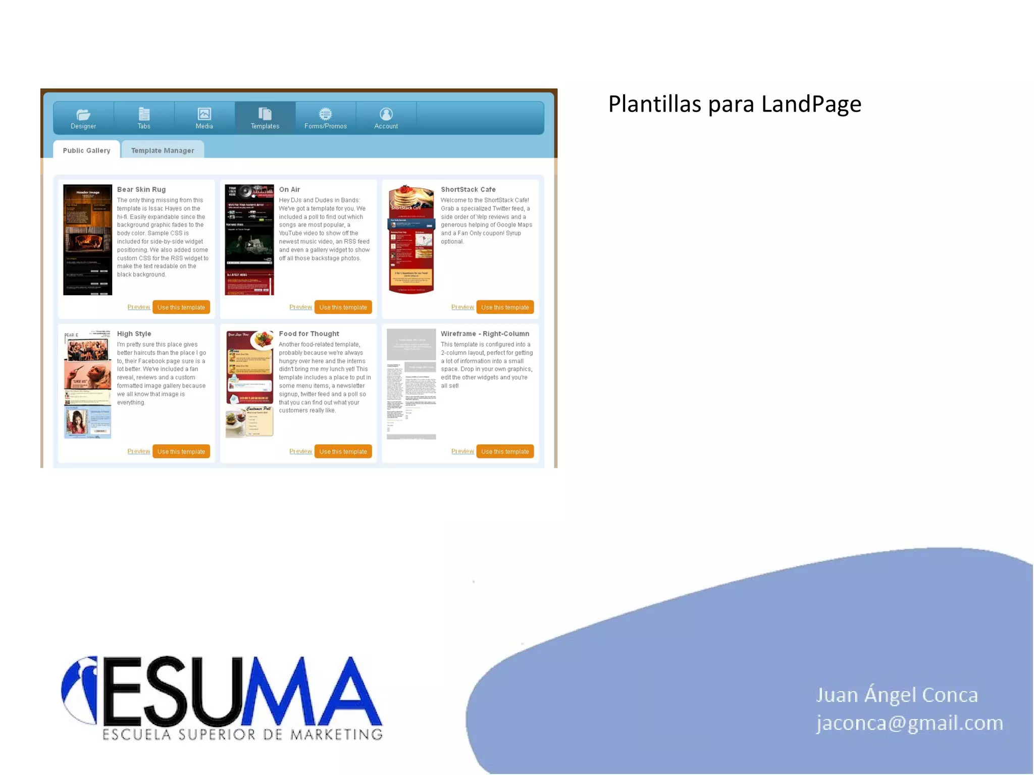 Plantillas para LandPage 