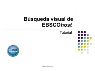 Búsqueda visual de EBSCO host   Tutorial support.ebsco.com 