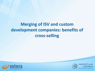 Merging of ISV and custom development companies: benefits of cross-selling 
