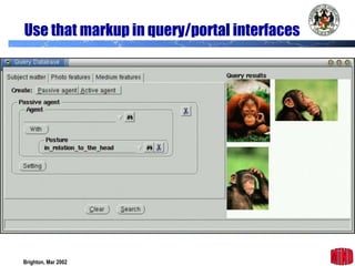 Use that markup in query/portal interfaces