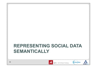 REPRESENTING SOCIAL DATA
     SEMANTICALLY

11
 
