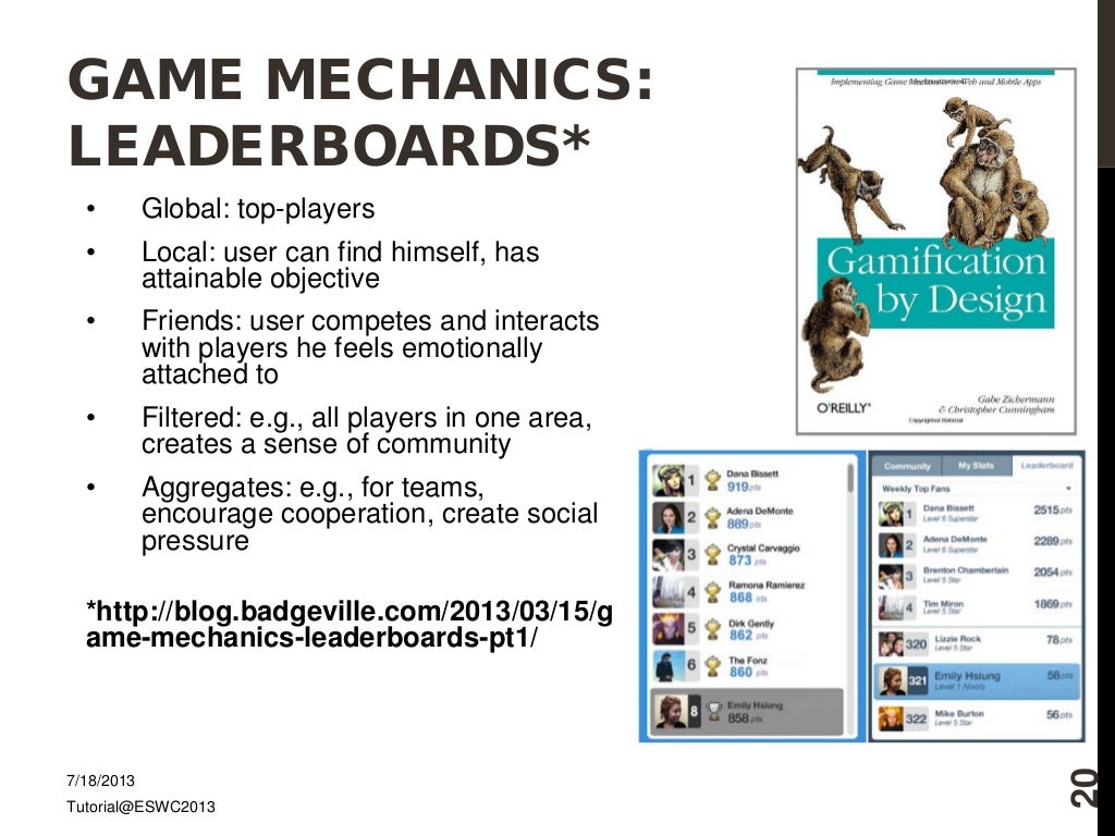GAME MECHANICS LEADERBOARDS* • Global