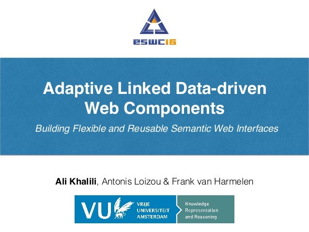 semantic data-driven Building Components: driven Data Web Linked Adaptive semantic data-driven Building Components: driven Data Web Linked Adaptive