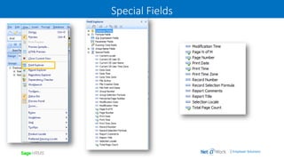 | Employer Solutions
Special Fields
 