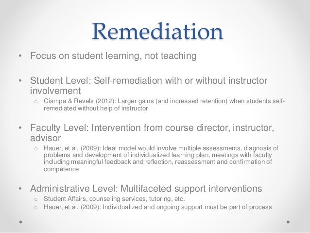 Using Assessment Data to Engage Students in Remediation
