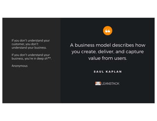If you don’t understand your
customer, you don’t
understand your business.
If you don’t understand your
business, you’re in deep sh**.
Anonymous
 