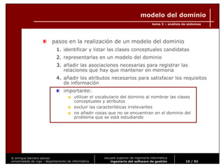 Ingeniería del Software de Gestión. Tema 3