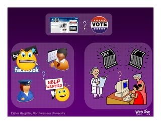 ?


                      ?                         ?

Eszter Hargittai, Northwestern University
 